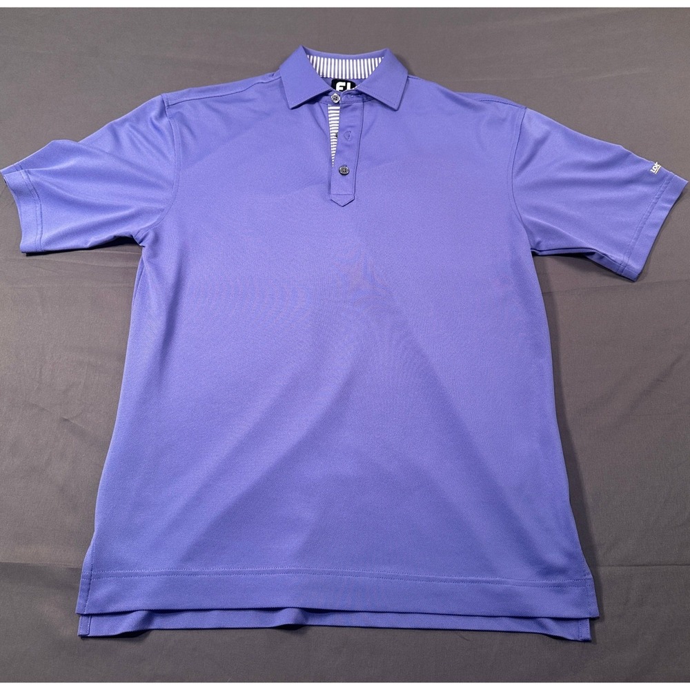 FootJoy Mens ProDry Golf Polo Shirt Purple Lookout Point 1922 Logo Small 1131368